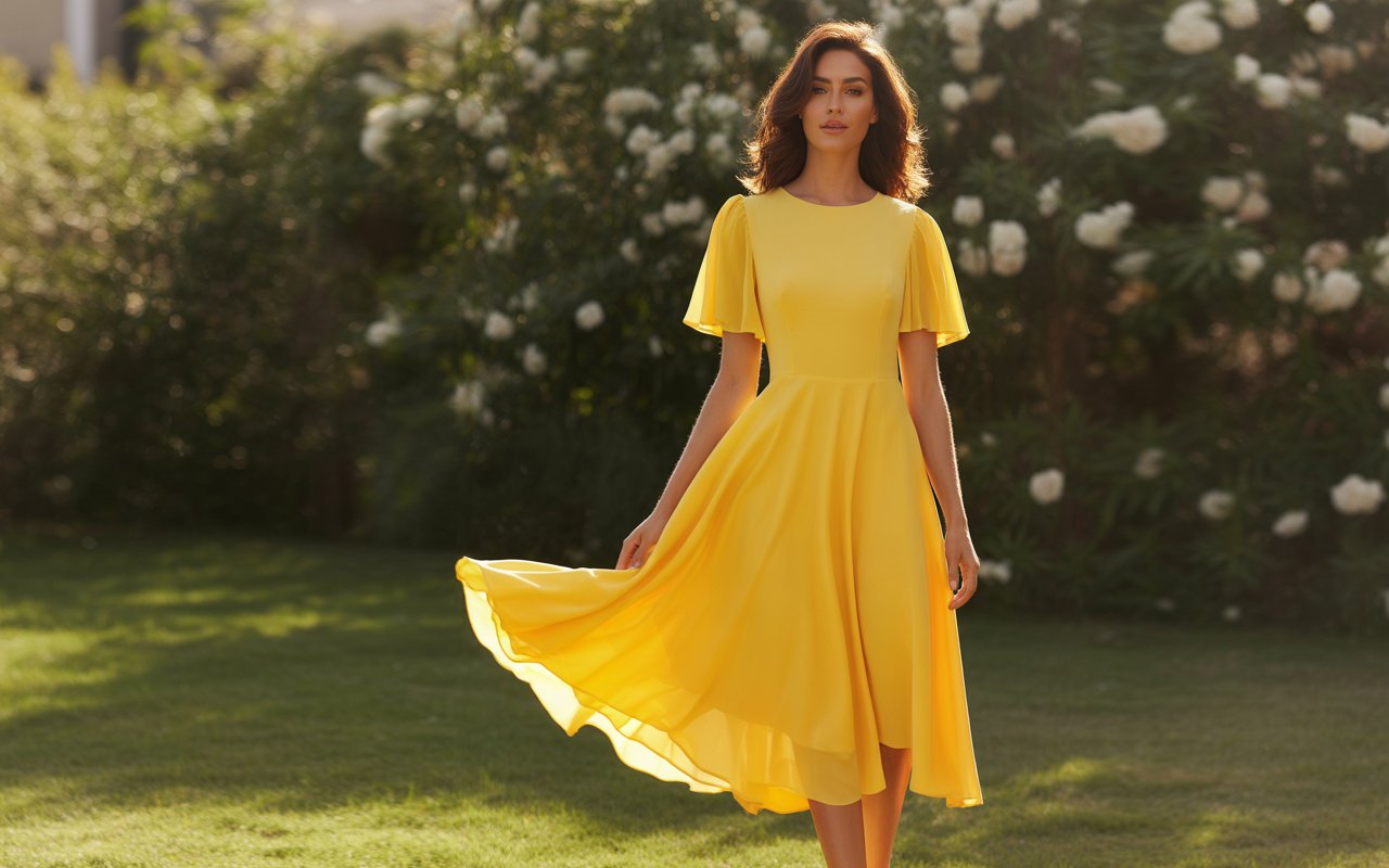yellow dress