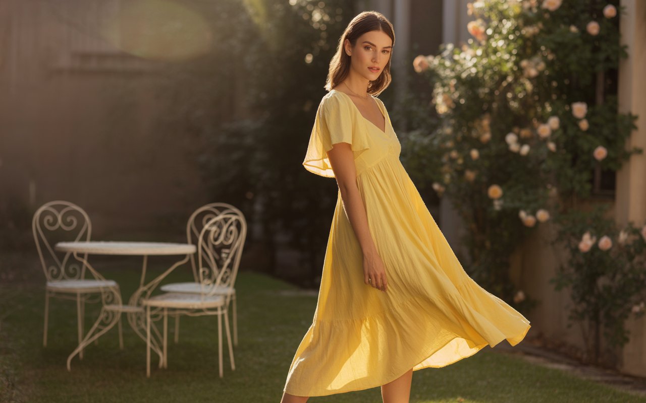yellow dress